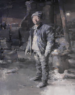 守望幸福系列-城市新移民之八，1800mm×1200mm，油画，林则军，2011年，艺术凤凰青年美展作品.jpg